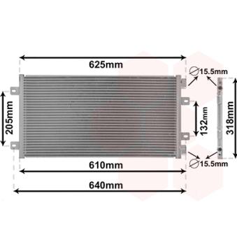 Condenseur, climatisation VAN WEZEL OEM 46787687 Condenseur, climatisation VAN WEZEL OEM 46787687