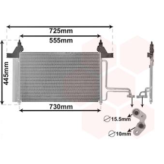 Condenseur, climatisation VAN WEZEL 17005253