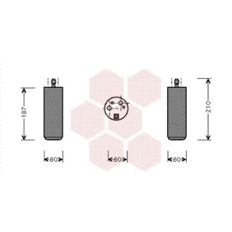 Filtre déshydratant, climatisation VAN WEZEL OEM 46745058 Filtre déshydratant, climatisation VAN WEZEL OEM 46745058