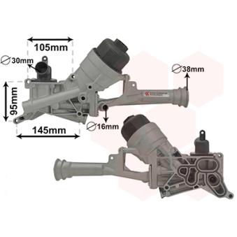 Boîtier, filtre à huile VAN WEZEL OEM 55237892