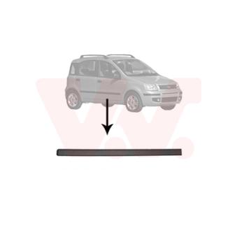 Baguette et bande protectrice, porte avant droit VAN WEZEL [1709424]