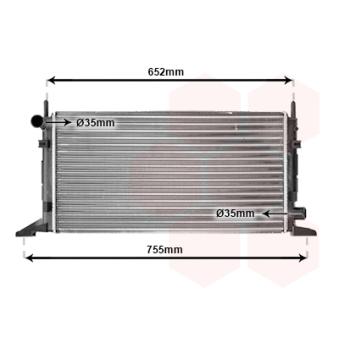 Radiateur, refroidissement du moteur VAN WEZEL [18002078]