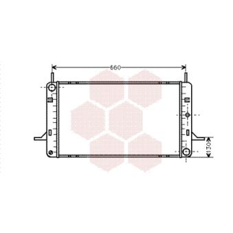 Radiateur, refroidissement du moteur VAN WEZEL 18002102