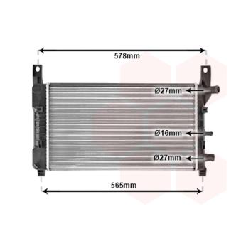 Radiateur, refroidissement du moteur VAN WEZEL OEM ME89FB8005AH