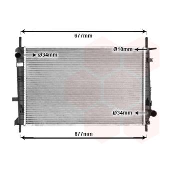 Radiateur, refroidissement du moteur VAN WEZEL OEM 93BB8005CE
