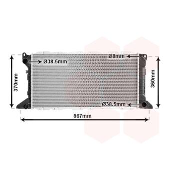 Radiateur, refroidissement du moteur VAN WEZEL 18002206