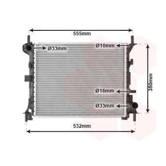 Radiateur, refroidissement du moteur VAN WEZEL OEM 1061185 Radiateur, refroidissement du moteur VAN WEZEL OEM 1061185