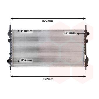 Radiateur, refroidissement du moteur VAN WEZEL OEM 1132691