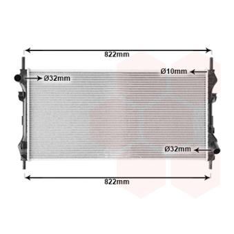 Radiateur, refroidissement du moteur VAN WEZEL OEM 4156969
