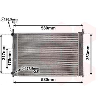 Radiateur, refroidissement du moteur VAN WEZEL OEM 4S6H8005CA
