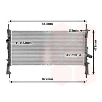 Radiateur, refroidissement du moteur VAN WEZEL OEM 1383317