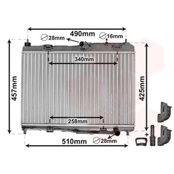 Radiateur, refroidissement du moteur VAN WEZEL OEM 1516267