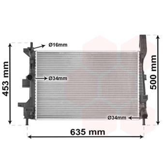 Radiateur, refroidissement du moteur VAN WEZEL 18002578