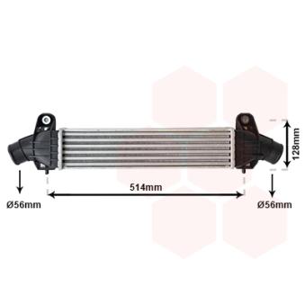 Intercooler, échangeur VAN WEZEL OEM 1124704