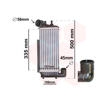 Intercooler, échangeur VAN WEZEL 18004471