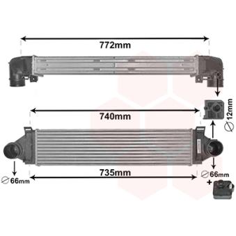 Intercooler, échangeur VAN WEZEL OEM LR020401