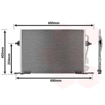 Condenseur, climatisation VAN WEZEL 18005259