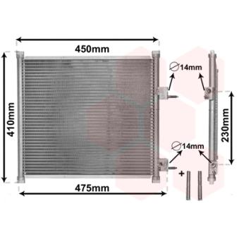 Condenseur, climatisation VAN WEZEL OEM 1061104