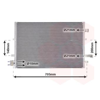 Condenseur, climatisation VAN WEZEL OEM 1232654