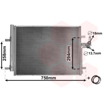 Condenseur, climatisation VAN WEZEL OEM 1563248