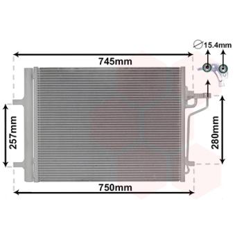 Condenseur, climatisation VAN WEZEL OEM 1693590