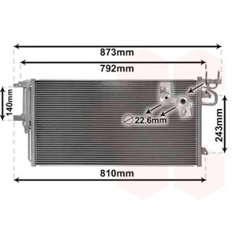 Condenseur, climatisation VAN WEZEL 18005617
