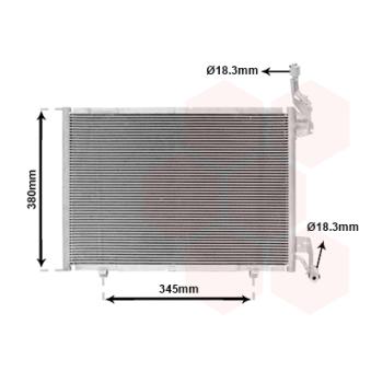 Condenseur, climatisation VAN WEZEL [18005640]