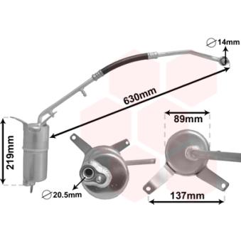 Filtre déshydratant, climatisation VAN WEZEL OEM 1S7H19E647AA