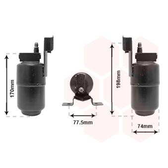 Filtre déshydratant, climatisation VAN WEZEL OEM 7M0820191A Filtre déshydratant, climatisation VAN WEZEL OEM 7M0820191A