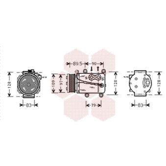 Compresseur, climatisation VAN WEZEL OEM 1406037 Compresseur, climatisation VAN WEZEL OEM 1406037