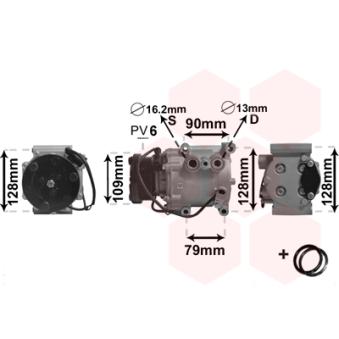 Compresseur, climatisation VAN WEZEL OEM 1123560 Compresseur, climatisation VAN WEZEL OEM 1123560