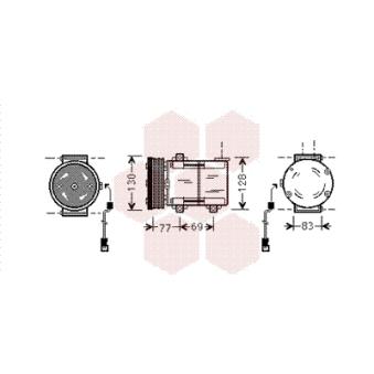 Compresseur, climatisation VAN WEZEL OEM 1058052