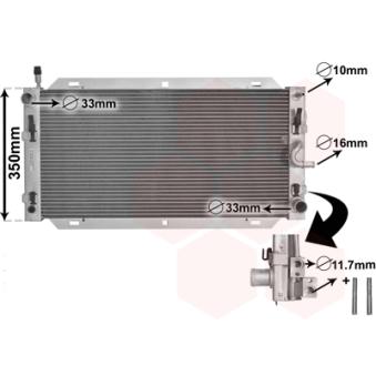 Radiateur, refroidissement du moteur VAN WEZEL OEM 1230030