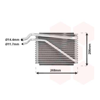 Évaporateur climatisation VAN WEZEL 1800V269