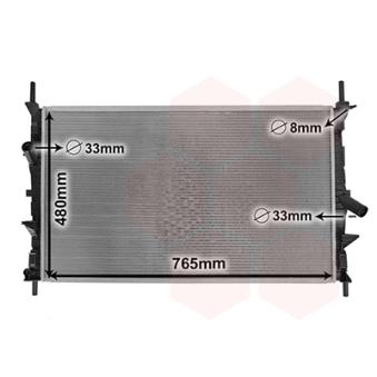 Radiateur, refroidissement du moteur VAN WEZEL 18012706