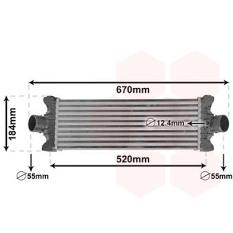 Intercooler, échangeur VAN WEZEL OEM 1771038 Intercooler, échangeur VAN WEZEL OEM 1771038