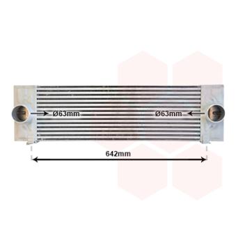 Intercooler, échangeur VAN WEZEL 18014726