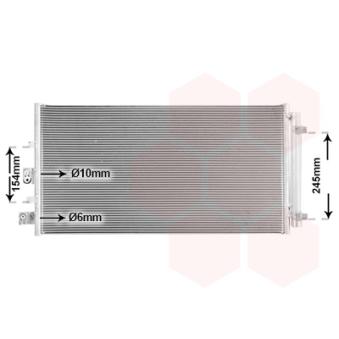 Condenseur, climatisation VAN WEZEL 18015719