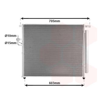 Condenseur, climatisation VAN WEZEL 18015727 Condenseur, climatisation VAN WEZEL 18015727