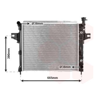 Radiateur, refroidissement du moteur VAN WEZEL OEM 52079428AB