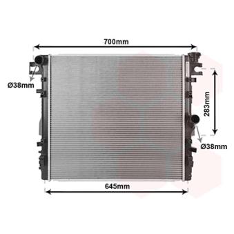 Radiateur, refroidissement du moteur VAN WEZEL 21002052