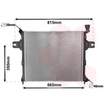Radiateur, refroidissement du moteur VAN WEZEL 21002058 Radiateur, refroidissement du moteur VAN WEZEL 21002058