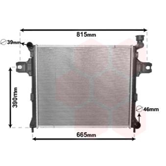 Radiateur, refroidissement du moteur VAN WEZEL OEM 55116842ab