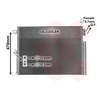 Condenseur, climatisation VAN WEZEL OEM 55038003AF