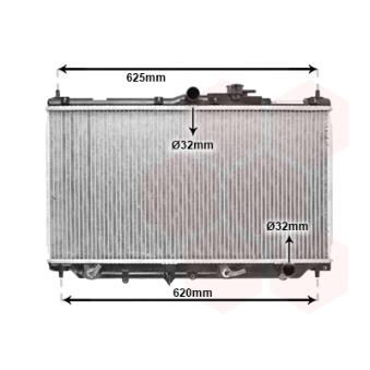 Radiateur, refroidissement du moteur VAN WEZEL [25002017]