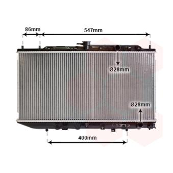 Radiateur, refroidissement du moteur VAN WEZEL OEM 19010PM4003