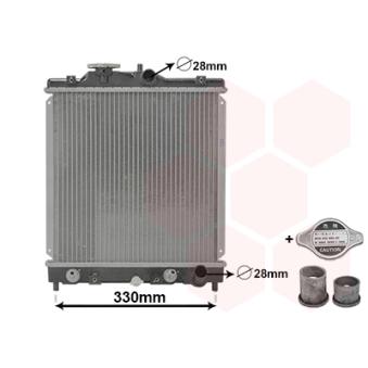 Radiateur, refroidissement du moteur VAN WEZEL OEM 19010P28G52