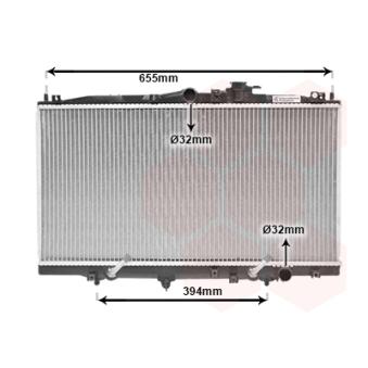 Radiateur, refroidissement du moteur VAN WEZEL OEM 19010P45G51
