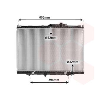 Radiateur, refroidissement du moteur VAN WEZEL 25002094