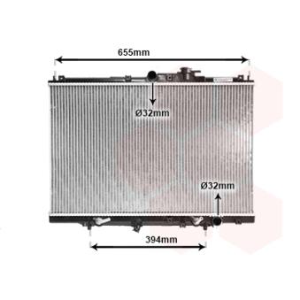 Radiateur, refroidissement du moteur VAN WEZEL 25002110
